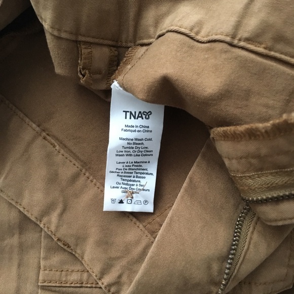 Aritzia TNA Cotton Straight Leg Brown Khaki Pants - Picture 10 of 11